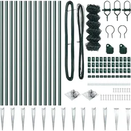 vidaXL Zaunpfosten 25 x 0,6 m Grün/Stahl