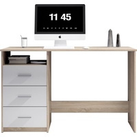 BEGA OFFICE Schreibtisch »Adria, Computertisch,«, Schubkästen rechts oder links montierbar, Breite 123 cm weiß