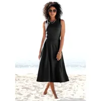 Beachtime Midikleid, elegantes Jerseykleid, Basic, A-Linien-Kleid, Gr. 38 - N-Gr, schwarz, , 38514813-38 N-Gr