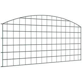 vidaXL Teichzaun Set 100 x 50 cm Grün/Stahl