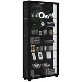 VCM Vitrine Lumo Maxi 59 x 113 x 18 cm Schwarz