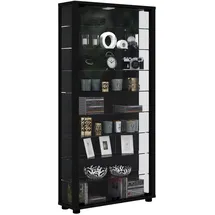 VCM Vitrine Lumo Maxi 59 x 113 x 18 cm Schwarz