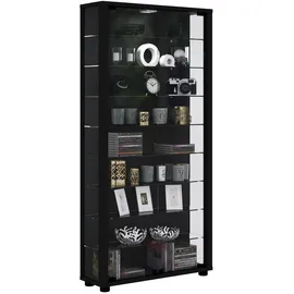 VCM Vitrine Lumo Maxi 59 x 113 x 18 cm Schwarz