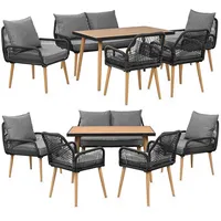 Swing&Harmonie Gartenmöbel Lounge-Set „Sienna“ für 6 Personen – anthrazit/holz