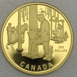 Goldmünze 200 Dollar Sugaring of Spring 1995 (Kanada)