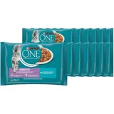 PURINA ONE SENSITIVE Katzenfutter Thunfisch & Karotte 12er Pack (12 x 4 x 85g)