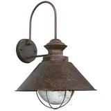 faro BARCELONA Außenwandleuchte Glas Metall 52,0 cm dimmbar E27 rostbraun