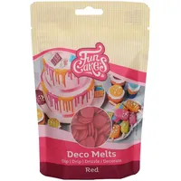 FunCakes Deco Melts Rot - Tauchen, drippen, dippen und dekorieren! In der Mikrowelle schmelzen und in jede Form gießen, 250 g