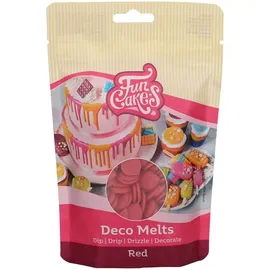 FunCakes Deco Melts Rot - Tauchen, drippen, dippen und dekorieren! In der Mikrowelle schmelzen und in jede Form gießen, 250 g