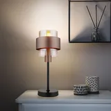 GLOBO Tischleuchte Beistelllampe Schreibtischlampe Glas Amber BigLight