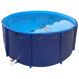 Segeltuch Rahmen Fischteich, runder Pool, Frame Pool/Schwimmbecken Pools Extra Großer Rahmen Pool/Gerahmte SchwimmbäderFür Die Wasserspeicherung, Fischzucht, Garnelenzucht, Hydroponische Pflanzen