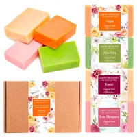 CABRERIZO SOAP Kernseife Natur 4 x 125 g – Handgemachte Duschseife Männer und Frauen – Seife Stück für Gesicht, Hände und Körper in eleganter Geschenkbox – Geschenk Geburtstag und Jahrestag