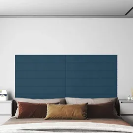vidaXL Wandkopfteilen 12 pcs Blau Samt