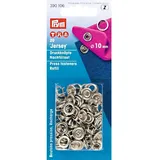 Prym Nähfrei Jersey Ring Druckknöpfe-Nachfüllpack silberfarbig ( 10 mm, 20 St.), Silber