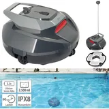 AGT Kabelloser Akku-Poolreiniger-Roboter, bis 90 Min. Laufzeit, bis 80 m2