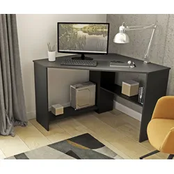 Schreibtisch INOSIGN "RINO", schwarz (schwarz, schwarz, schwarz), B:80cm H:73cm T:80cm, Tische, Breite 80 cm, Eckschreibtisch im modernen Design