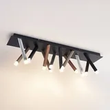LUCANDE LED-Deckenleuchte Stoika, 100cm, eckig, Metall