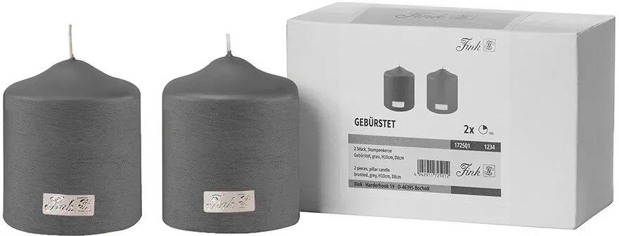 Fink Kerzen 10cm 2er-Set - D/H ca. 8.00x10.00
