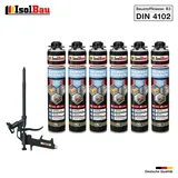 Brunnenschaum 6 x 750ml Bauschaum 1x Teflon Pistole Montageschaum Pistolenschaum
