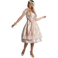 dressforfun Dirndl Frauenkostüm Midi-Dirndl Traunstein Modell 2 beige|rosa M