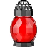 Bolsius Grablaterne Diamond Glas Rot