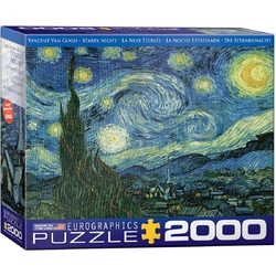 EUROGRAPHICS Puzzle Starry Night by Vincent van Gogh 2000-teiliges, Puzzleteile bunt