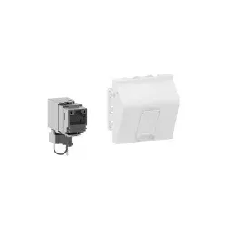 GGK 6634 GGK Datenanschlussdose DA-1-270-9010, 45x45mm, 1 Port, Cat6A, 270 Grad, weiß M45-1-Datendose M451Datendose