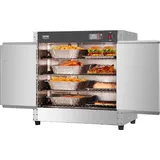 Vevor Speisenwärmer 4-stufiger Imbiss-Wärmeschrank mit Wasserschale Doppeltür