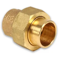 Rotguss Lötfitting Verschraubung flach dichtend (Ausführung: 15 mm)