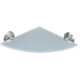 EASY HOME Glas Eckregal Wandmontage Bad Modern 25x25cm 8mm Glas matt 1 Regal 1 Stück