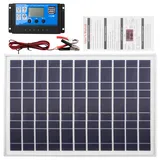 30w Monokristallines Solarpanel-set Mit 40a 12v/24v-regler Für Ein Autonomes Batterieladesystem Für Wohnmobile.