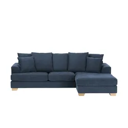 SOHO Ecksofa  Franka , blau , Maße (cm): B: 268 H: 87 T: 161