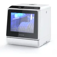 Blitzhome Bh-cdw1 Mini Freistehender Tischgeschirrspüler  4 Maßgedecke  5 L Fassungsvermögen  900 W  0.3–1 Mpa  5 Programme  Led-bildschirm  App-touch-steuerung  43 Cm