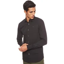 Tommy Hilfiger Original Stretch Slim Fit Langarmhemd Tommy Black M