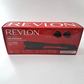 Revlon Glätteisen One-Step Air Straight Glättbürste, Warm, Schwarz, Rot