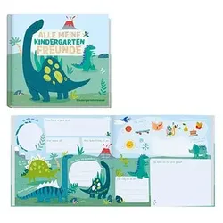 Häfft® Verlag Freundebuch Alle meine Kindergartenfreunde quadratisch liniert, mehrfarbig Softcover 76 Seiten
