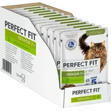 PERFECT FIT Senior 7+ Nassfutter Truthahn Karotten, 12 Portionsbeutel, 12x85g – Premium Katzenfutter nass, für ältere Katzen ab 7 Jahren, zur Unterstützung der Gesundheit