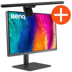 BenQ PD2706U 68,6cm (27") 4K UHD Grafik-Monitor + ScreenBar Pro Monitor Lampe schwarz