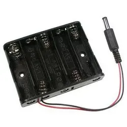 5 x AA Batteriehalter mit 2.1mm Klinkenstecker