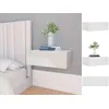 Hängender Nachttisch Hochglanz-Weiß 40x30x15 cm Holzwerkstoff