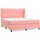 vidaXL Boxspringbett mit Matratze Rosa 160x200 cm Samt - Rosa