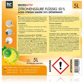 Höfer Chemie Zitronensäure 50% flüssig 2 x 5 l
