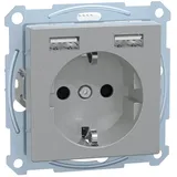 Merten Schuko-Steckdose Aluminium 1 St.