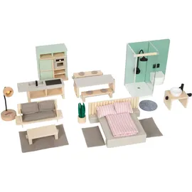 Small Foot Company small Foot 27-tlg. Komplett-Möbel-Set für Puppenhäuser, - Bunt