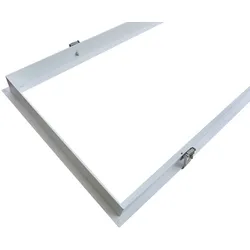 DOTLUX Einbaurahmen für LED-Panel 1195x295mm für Trockenbaudecke, pulverbeschichtet, weiß mit Clips