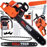 Benzin-Kettensäge, 45 cm, Set, 52 ccm, leistungsstark, 4,9 PS