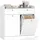 Costway Kippbarer Wäscheschrank Badezimmerschrank 79 x 80 x 40 cm Weiß