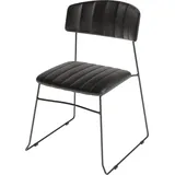 Essentials Mundo schwarz, kunstleder gepolstert, feuerhemmend, 54x55x79cm (BxTxH), 53002