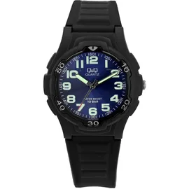 Q&Q Herrenuhr mit Silikonarmband in schwarz