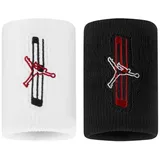 Jordan Nike Jordan Jumpman Wristbands 2er Pack Graphic – Basketball Schweißbänder – Sport Wristbands für Training & Spiel, Black/White/Gym Red,
